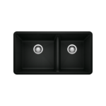 Blanco 402652 Precis U 1¾ SILGRANIT Double Bowl Undermount Kitchen Sink