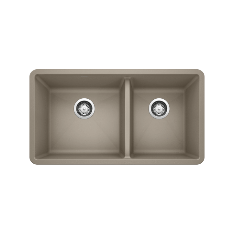 Untitled design (44) Blanco 401142 Precis U 1¾ SILGRANIT Double Bowl Undermount Kitchen Sink - Image 1