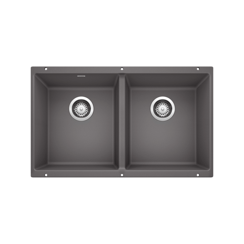 Untitled design (50) Blanco 401415 Precís U 2 SILGRANIT Double Bowl Undermount Kitchen Sink - Image 1