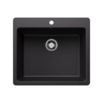 Blanco 403650 Liven 25 SILGRANIT Coal Black Dual‑Mount Kitchen Sink