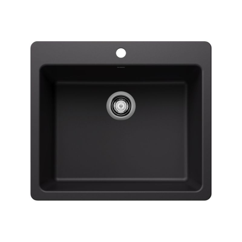 Untitled design (57) Blanco 403650 Liven 25 SILGRANIT Coal Black Dual‑Mount Kitchen Sink - Image 1