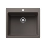 Blanco 403656 Liven 25 SILGRANIT Volcano Gray Dual‑Mount Kitchen Sink