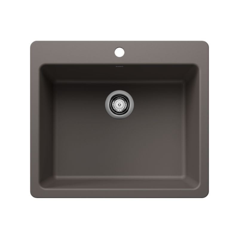 Untitled design (59) Blanco 403656 Liven 25 SILGRANIT Volcano Gray Dual‑Mount Kitchen Sink - Image 1