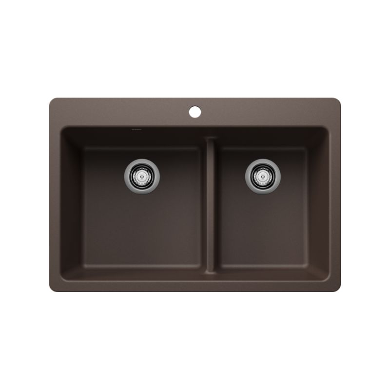 Untitled design (64) Blanco 403647 Liven 33 1¾ Low Divide SILGRANIT Café Dual‑Mount Kitchen Sink - Image 1