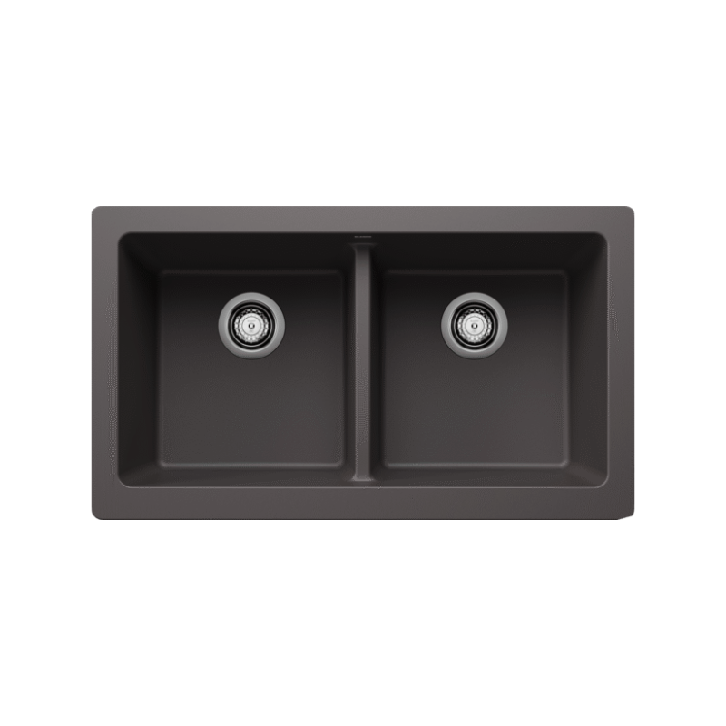 Untitled design (88) Blanco 402591 Vintera 33 SILGRANIT Double Bowl Apron-Front Farmhouse Kitchen Sink - Image 1