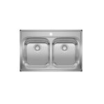 Blanco 400001 ESSENTIAL 2 Stainless Steel Double Bowl Drop-in Kitchen Sink