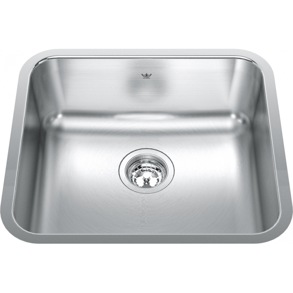 1 Kindred Steel Queen QSUA1820-8 Single Bowl Undermount Sink - Image 1