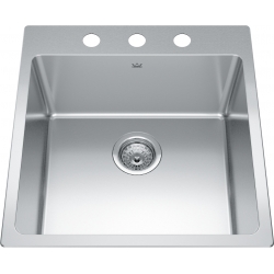 1 Kindred Brookmore BSL2120-9-3 Drop-In Single-Bowl Sink - Image 1