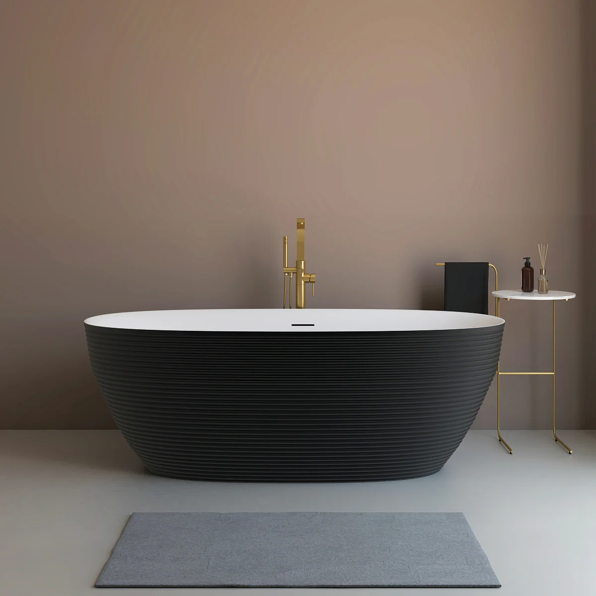 1 Bain Signature Balance Matte Black 67 Bathtub - Image 1