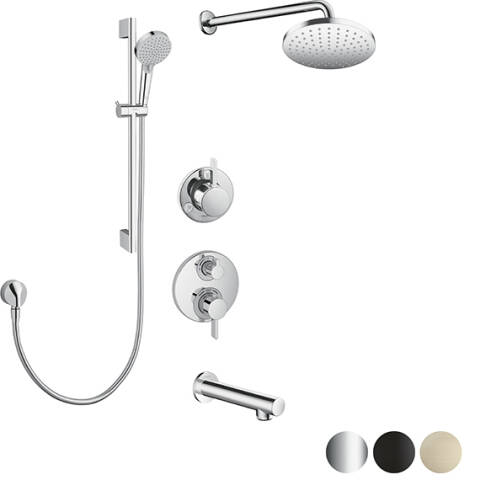 1 Hansgrohe Vernis SKH6 Thermostatic Shower Kit Round - Image 1