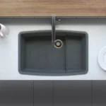 Bain Signature Clyde Granite Sink with Colander Grey - Image 2