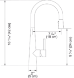 Franke Steel STL-PR Single Hole Pull Down Prep Faucet - Image 2