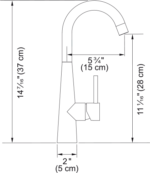 Franke Steel STL-BR Single Hole Bar Faucet - Image 2