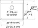 Kindred Brookmore BSL2125-9-1 Drop-In Single-Bowl Sink - Image 2
