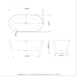 Bain Signature Annalise 60 Black Marble Bathtub - Image 7