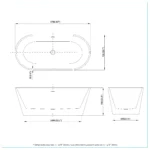 Bain Signature Annalise 67 Stone Bathtub - Image 8