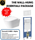 Duravit D-NEO + Geberit Alpha WALL-HUNG Toilet Complete package