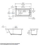 Neptune Zen 6030 Acrylic Drop-In End Drain Bathtub with 2 in. Deck in White - Image 3