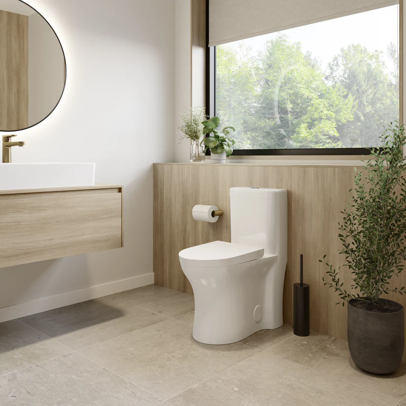 neptune-florence-wht-deco Neptune Florence 4.1/6L Dual Flush Elongated One-Piece Toilet in White - Image 1