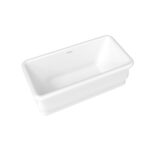 Neptune Loira 7133 Acrylic Freestanding Center Drain Bathtub in White - Image 7
